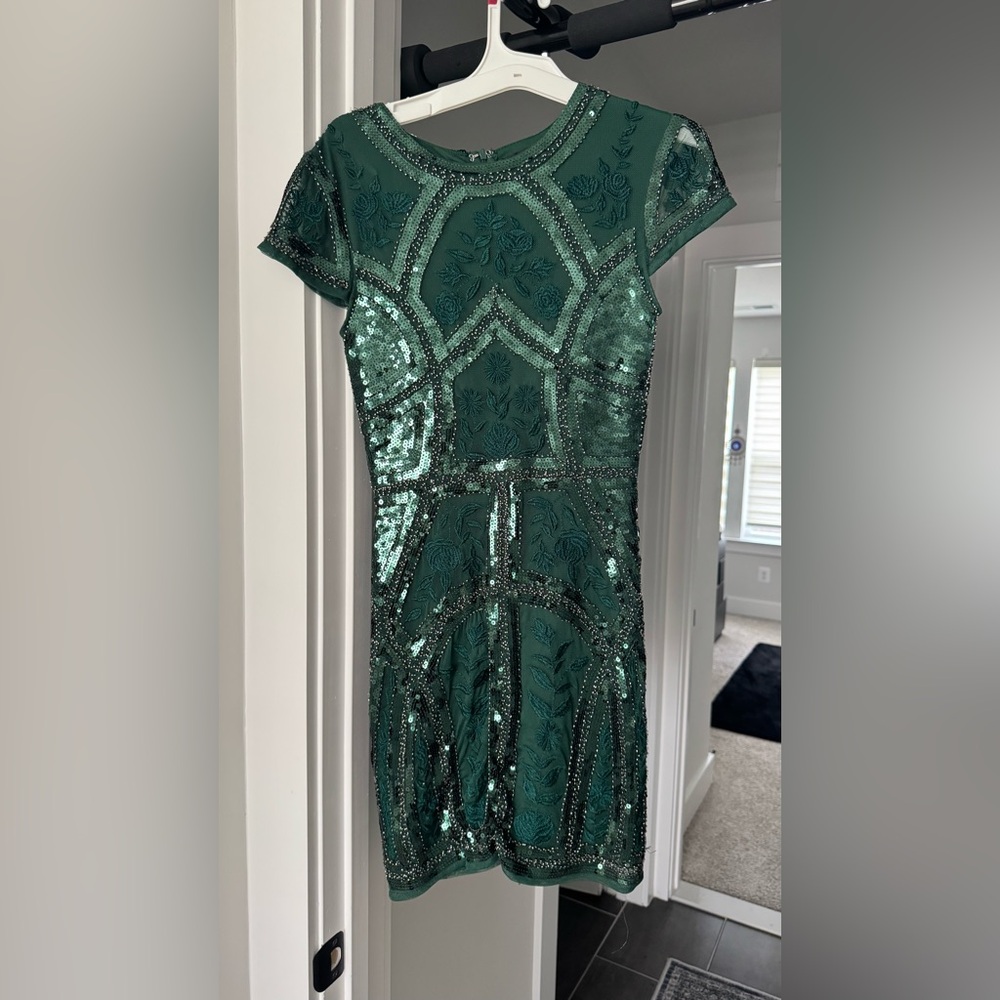 Lulus Spread Your Shine Emerald Green Sequin Dress